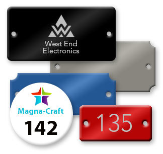 Anodized Aluminum Tags Blank or Laser Engraved 