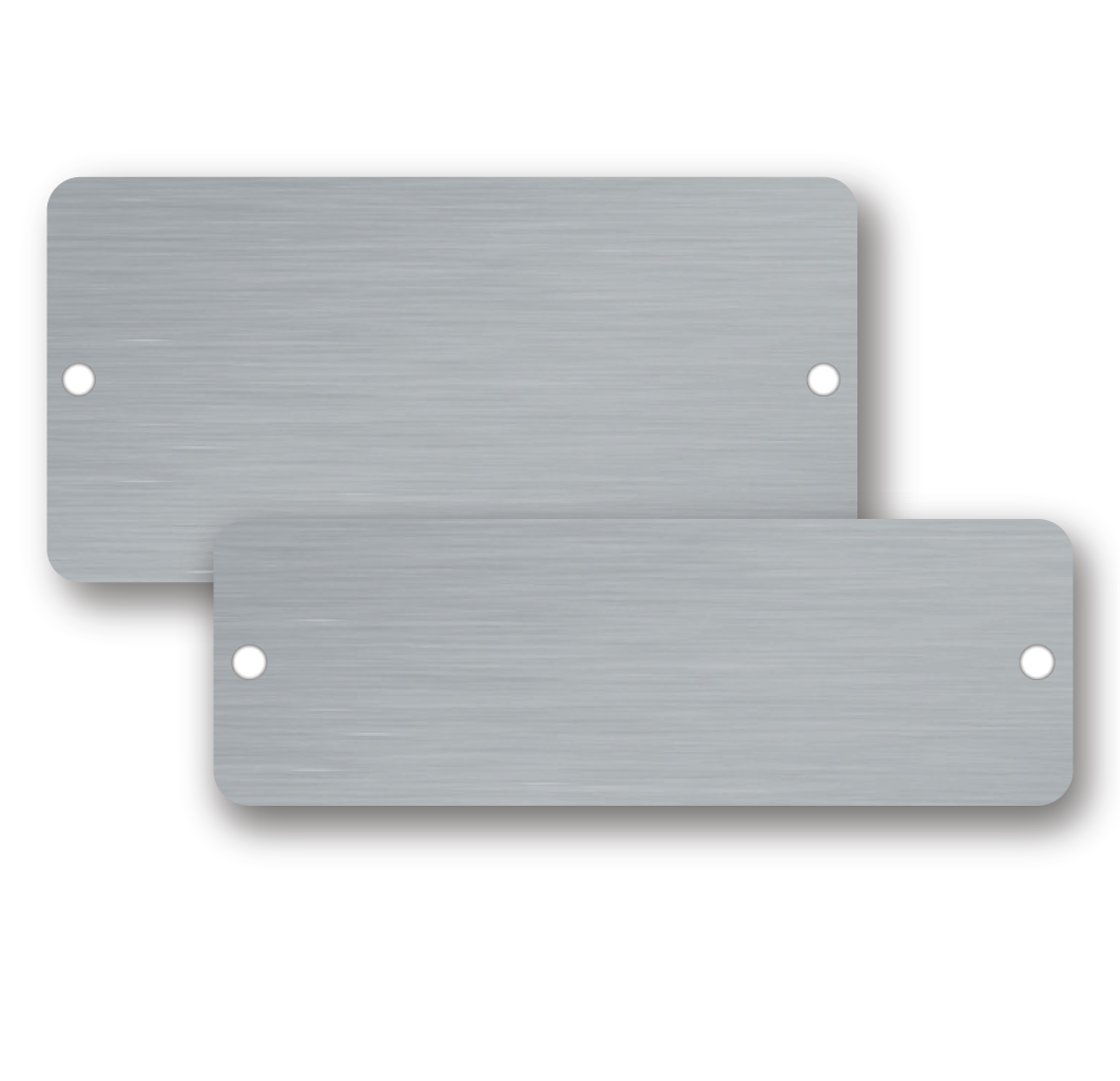 Silver Aluminum Tags Blank Rectangle - Sublimation & Laser…