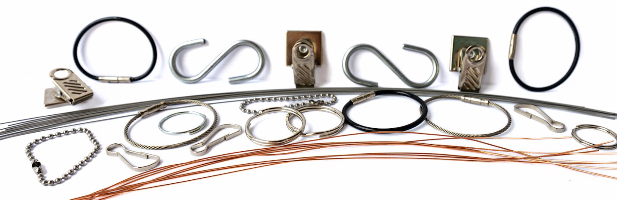 Fasteners for tags, split rings, s hooks, wire, ball chains and more - NapTags.com