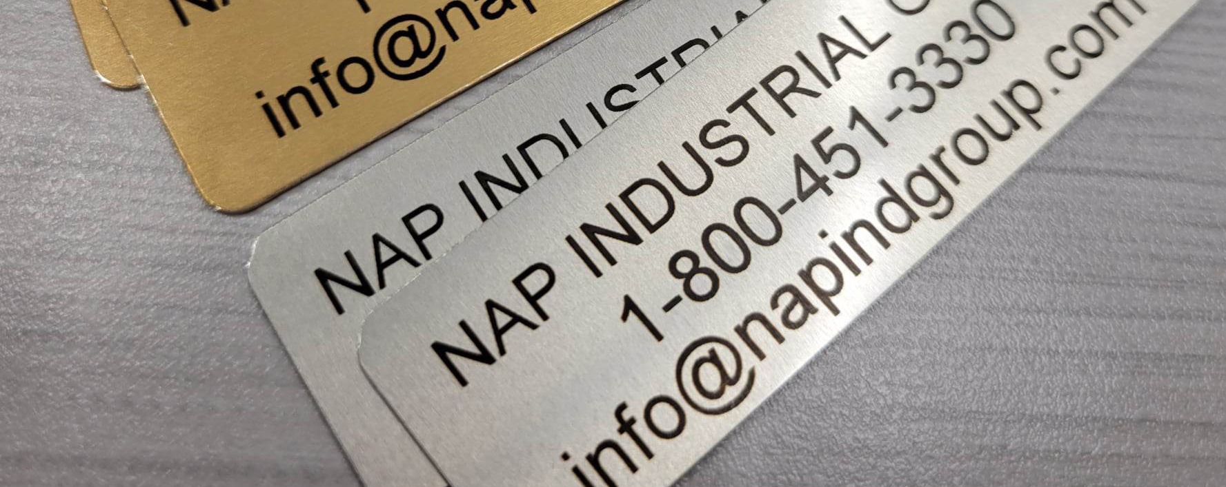 NapTags offers custom tags for commercial and industrial applications, with friendly service from Michigan - NapTags.com