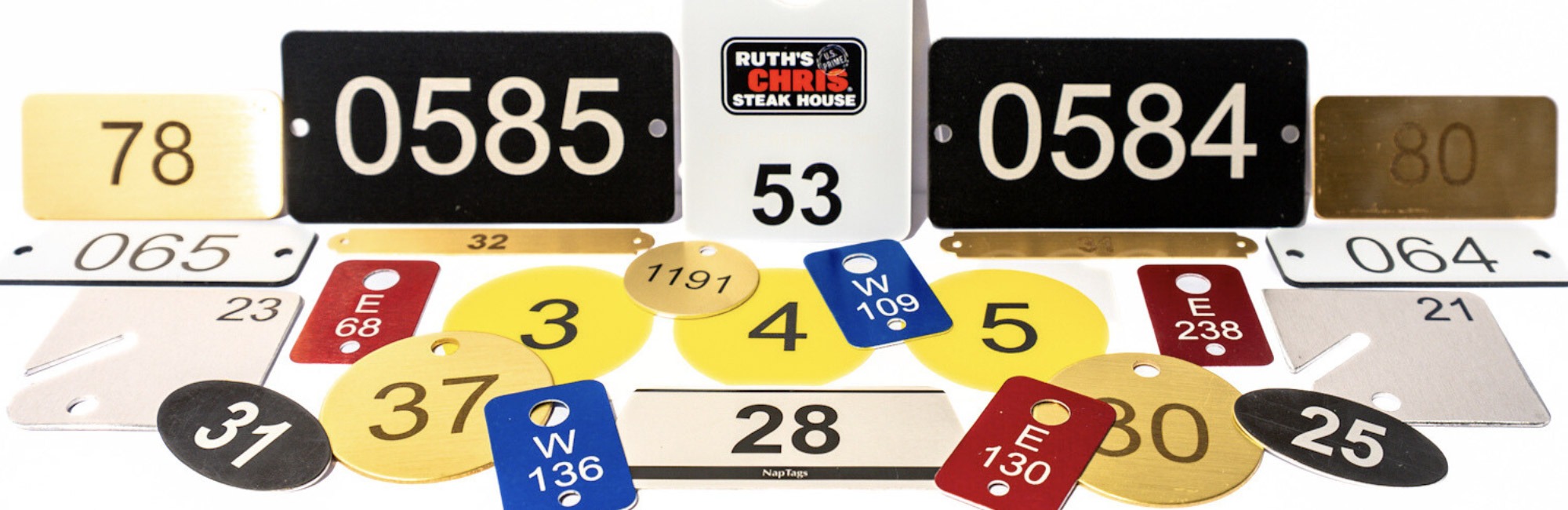 Order numbered tags for lockers, valves, pipes and more. USA Made - Naptags.com