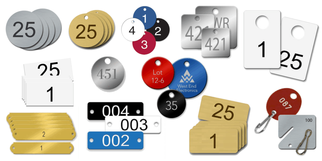 Numbered Tags for Commercial and Industrial Applications, Metal, Plastic and Vinyl in a Variety of Configurations - Naptags.com