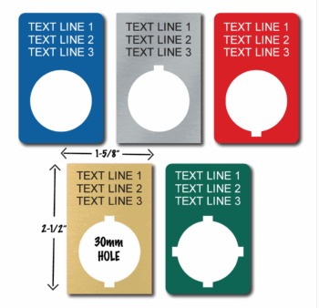 Legend plate industrial tags